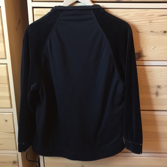 St. John Hoodie with Velour and Stud Details Size Medium - Picture 5 of 6